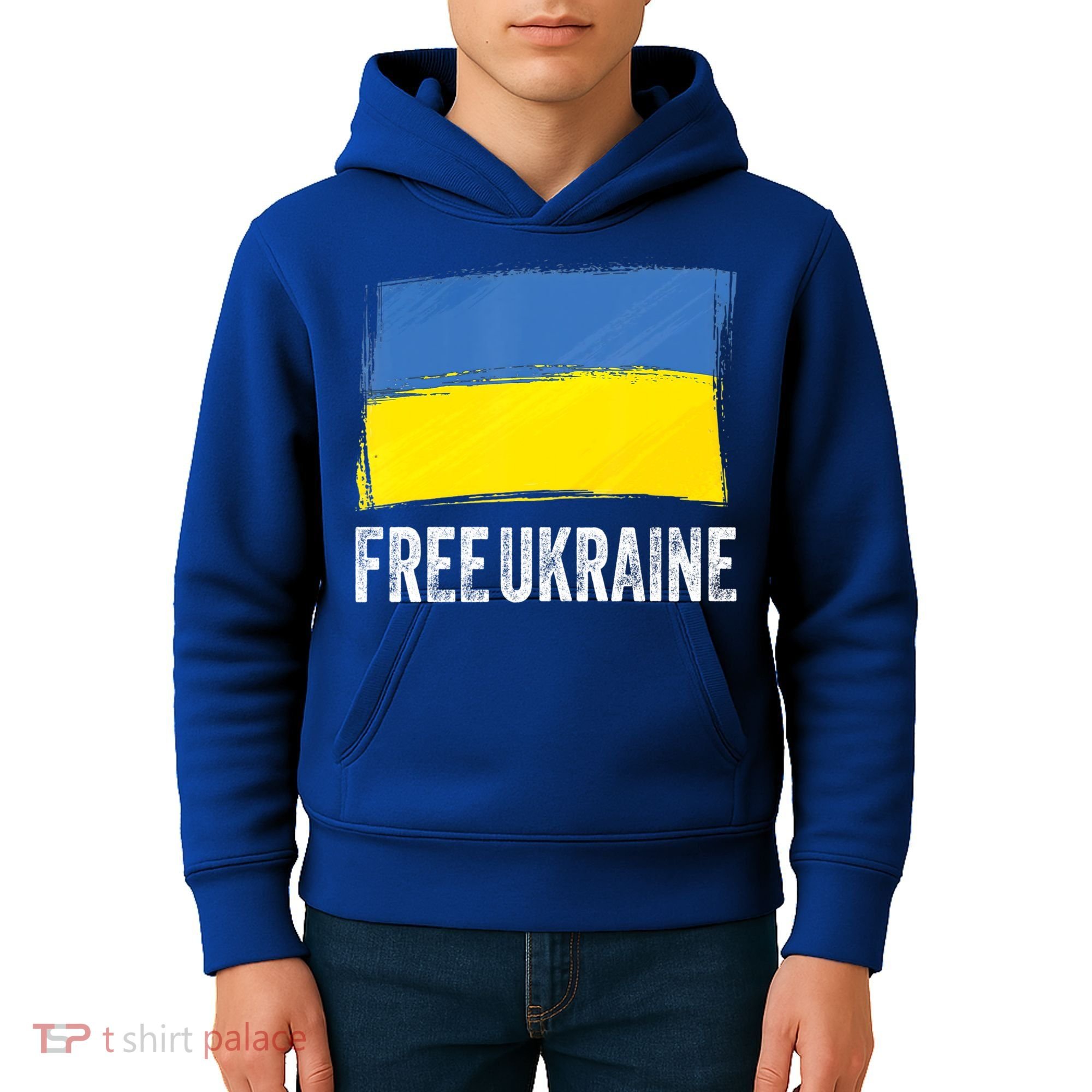 Retro Support Ukraine I Stand With Ukraine Flag Free Ukraine Gift Kids Hoodie