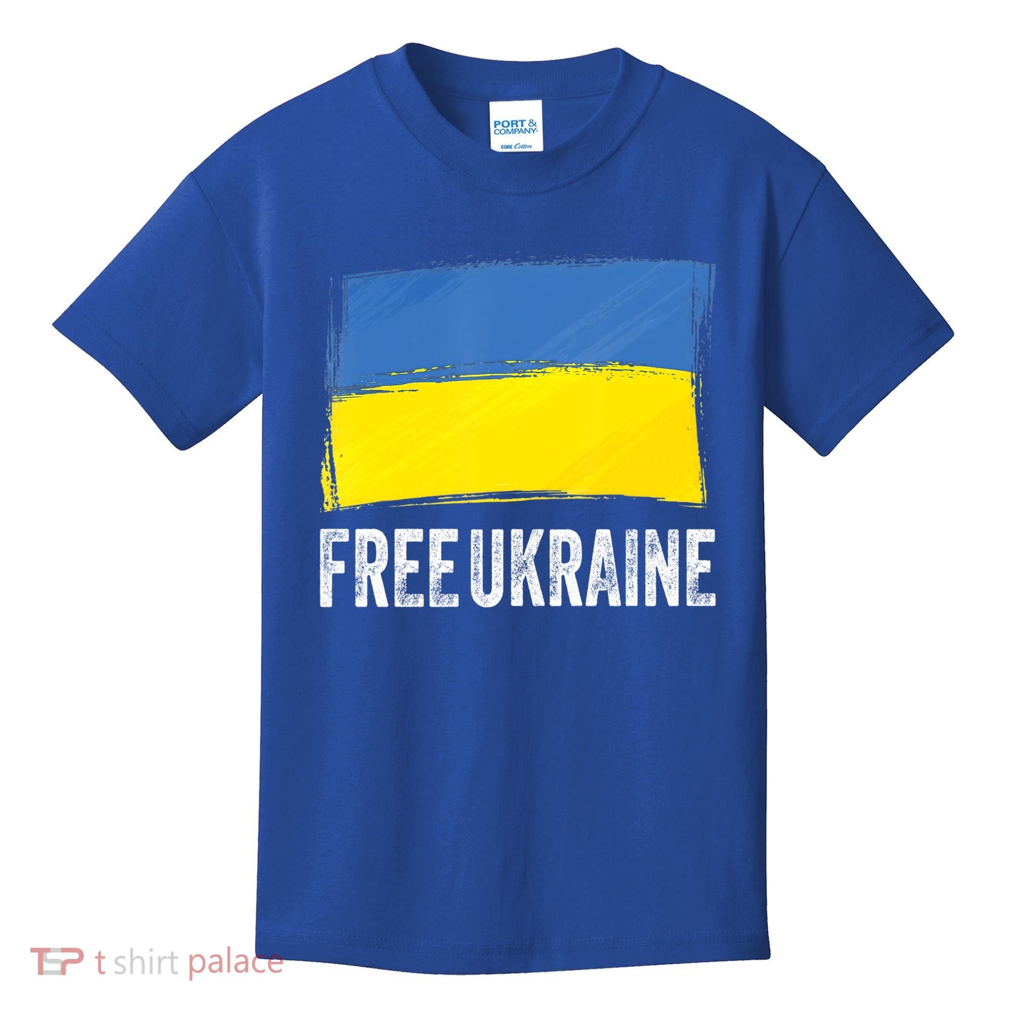 Retro Support Ukraine I Stand With Ukraine Flag Free Ukraine Gift Kids T-Shirt
