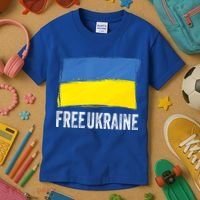 Retro Support Ukraine I Stand With Ukraine Flag Free Ukraine Gift Kids T-Shirt thumb 3
