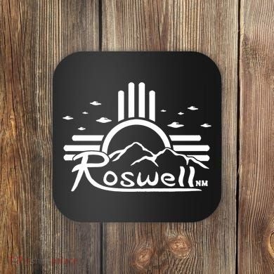 Roswell Sun Ufo Alien Funny Coaster