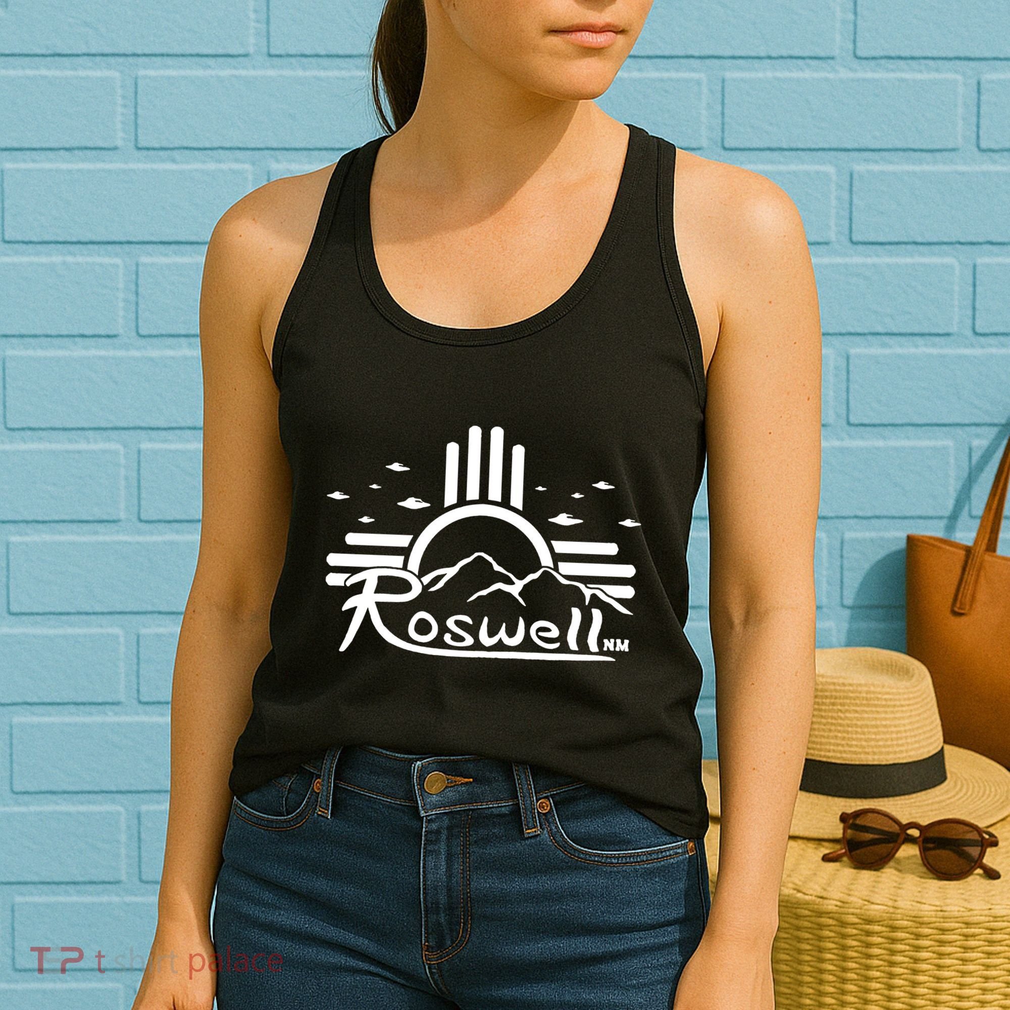 Roswell Sun Ufo Alien Funny Women's Tank Top