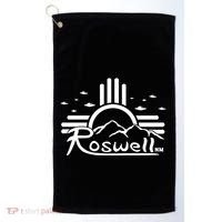 Roswell Sun Ufo Alien Funny Golf Towel thumb 0