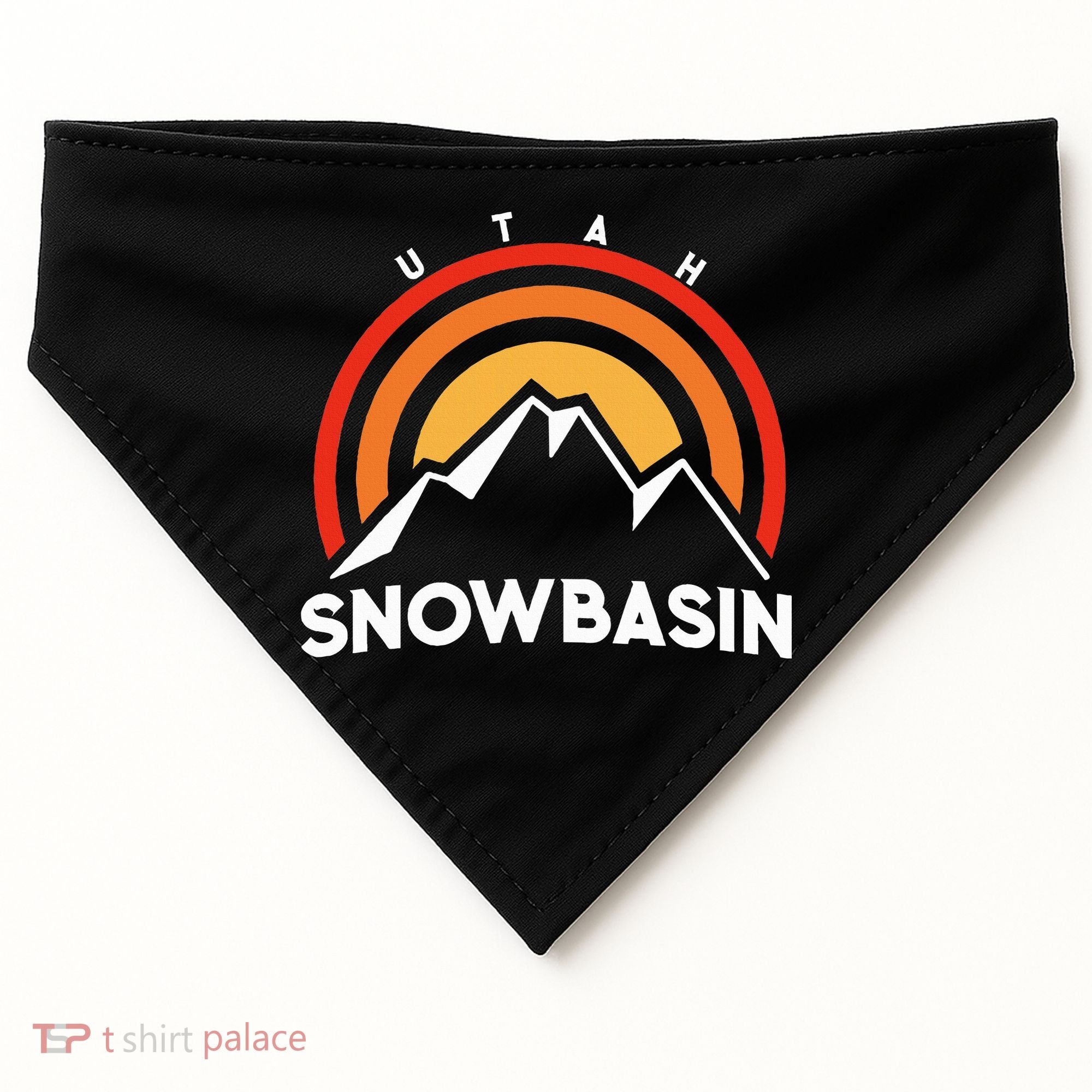 Retro Snowbasin Utah USA-Made Doggie Bandana