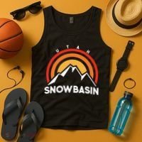 Retro Snowbasin Utah Tank Top thumb 4