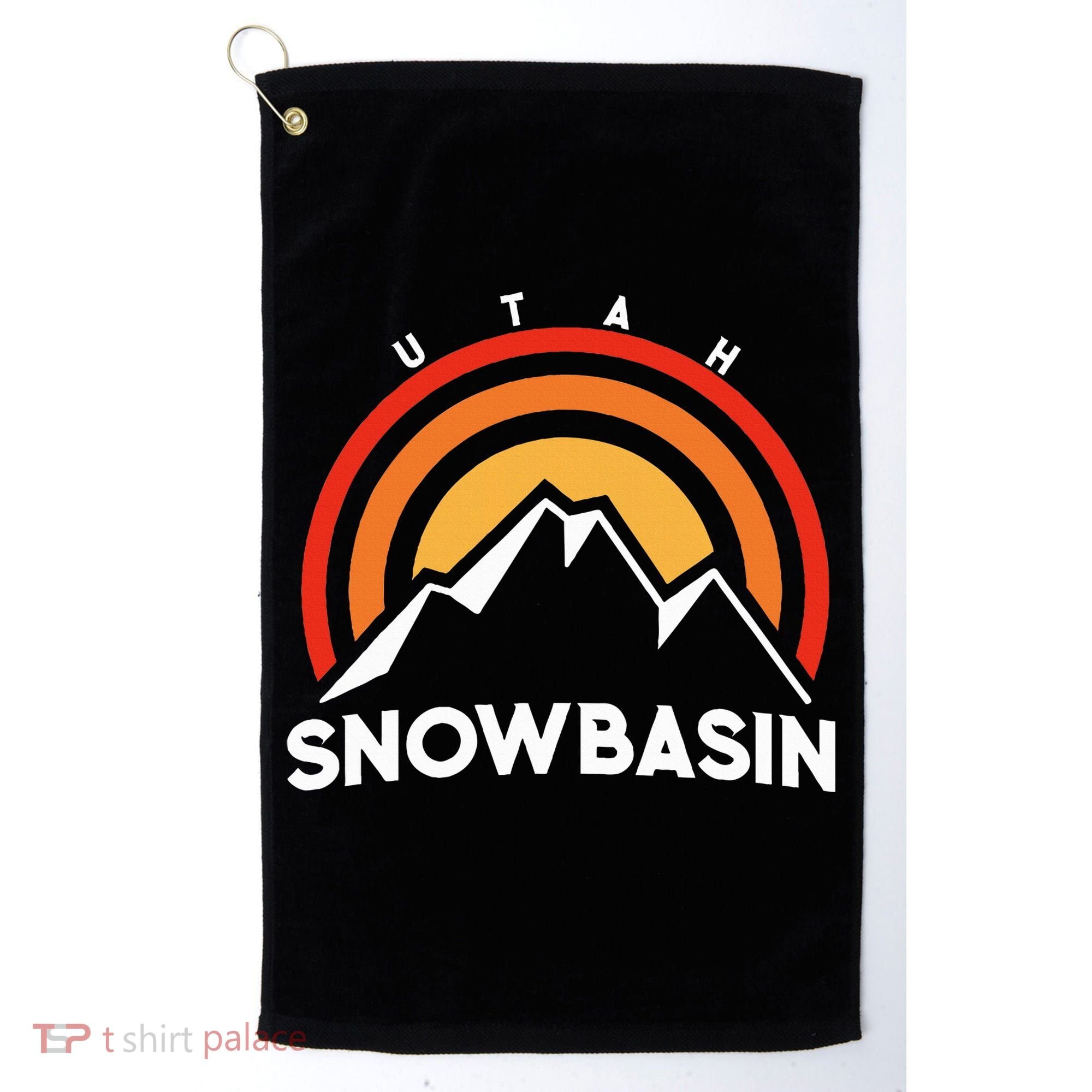 Retro Snowbasin Utah Golf Towel