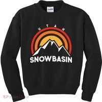 Retro Snowbasin Utah Kids Sweatshirt thumb 0