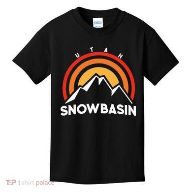 Retro Snowbasin Utah Kids T-Shirt