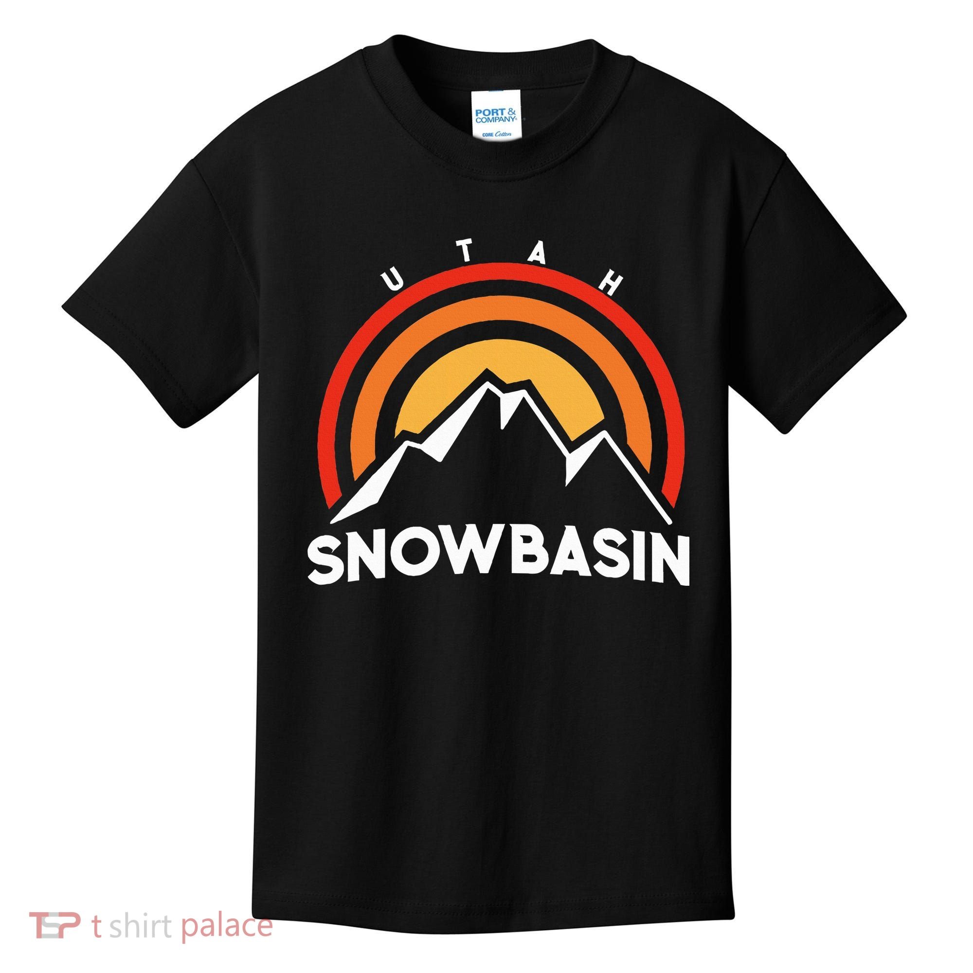 Retro Snowbasin Utah Kids T-Shirt