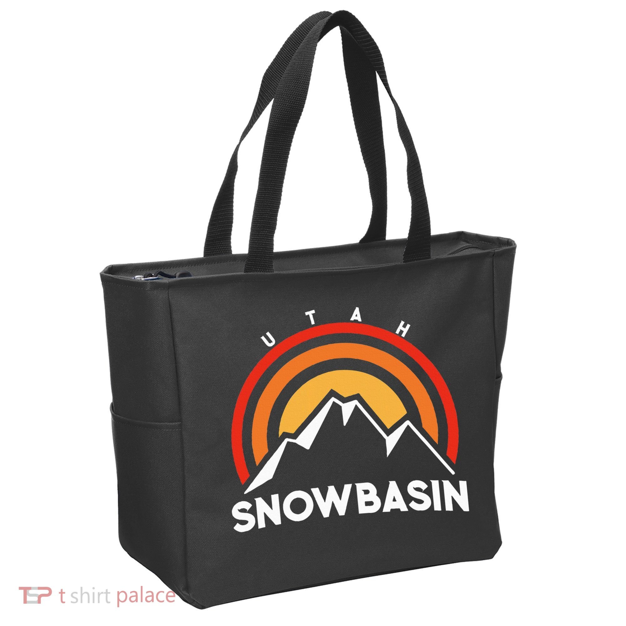 Retro Snowbasin Utah Tote Bag
