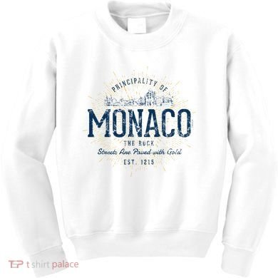 Retro Style Vintage Monaco Kids Sweatshirt