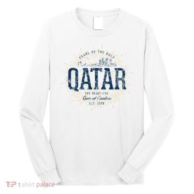 Retro Style Vintage Qatar Long Sleeve Shirt