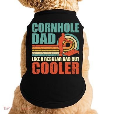 Retro Style Vintage Cornhole Dad Father's Day Doggie Tank