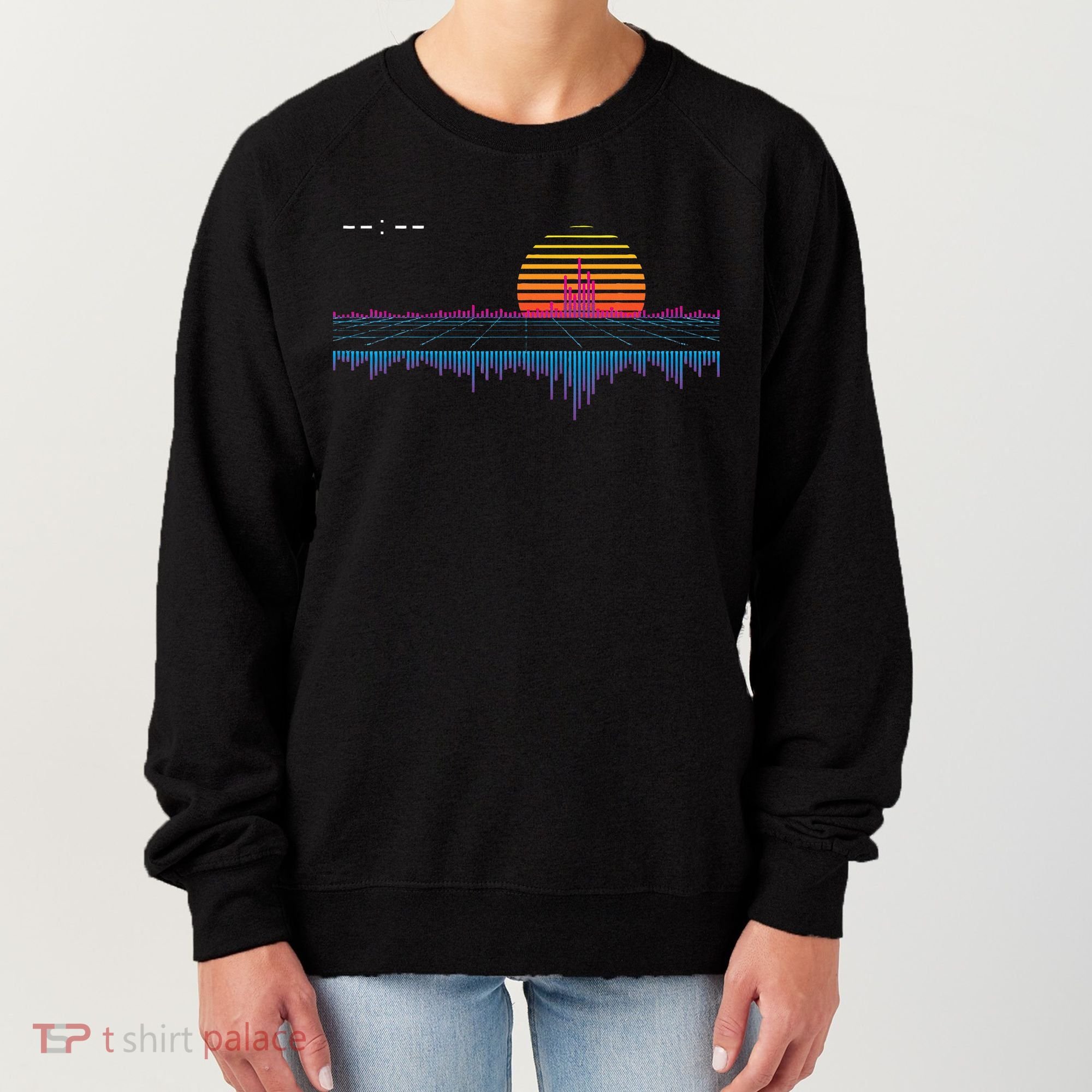 Retrowave Synthwave Vaporwave Sunset Aesthetic Women's Sweatshirt