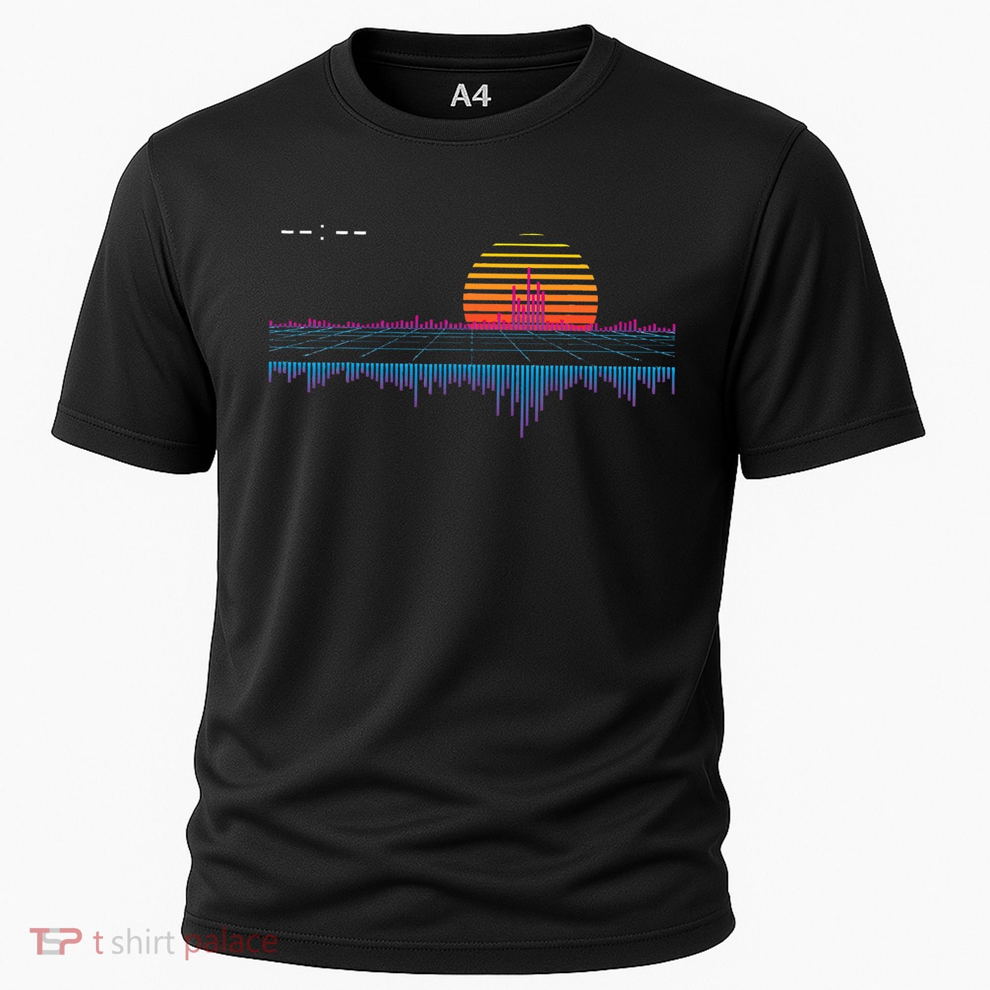 Retrowave Synthwave Vaporwave Sunset Aesthetic Cooling Performance Crew T-Shirt