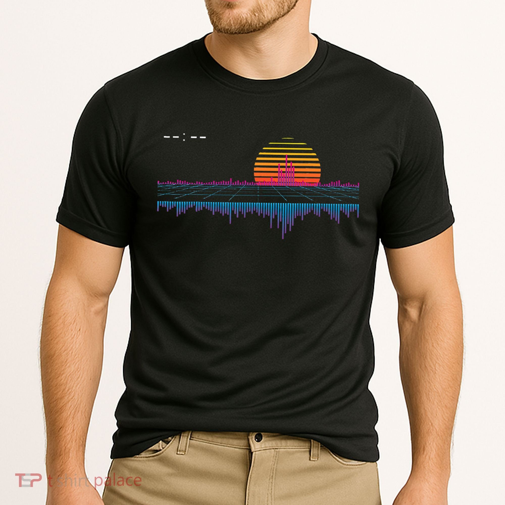 Retrowave Synthwave Vaporwave Sunset Aesthetic Cooling Performance Crew T-Shirt