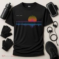 Retrowave Synthwave Vaporwave Sunset Aesthetic Cooling Performance Crew T-Shirt thumb 3