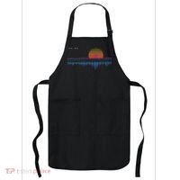 Retrowave Synthwave Vaporwave Sunset Aesthetic Apron thumb 0