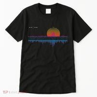Retrowave Synthwave Vaporwave Sunset Aesthetic Tall T-Shirt thumb 0