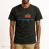Retrowave Synthwave Vaporwave Sunset Aesthetic Tall T-Shirt thumb 2