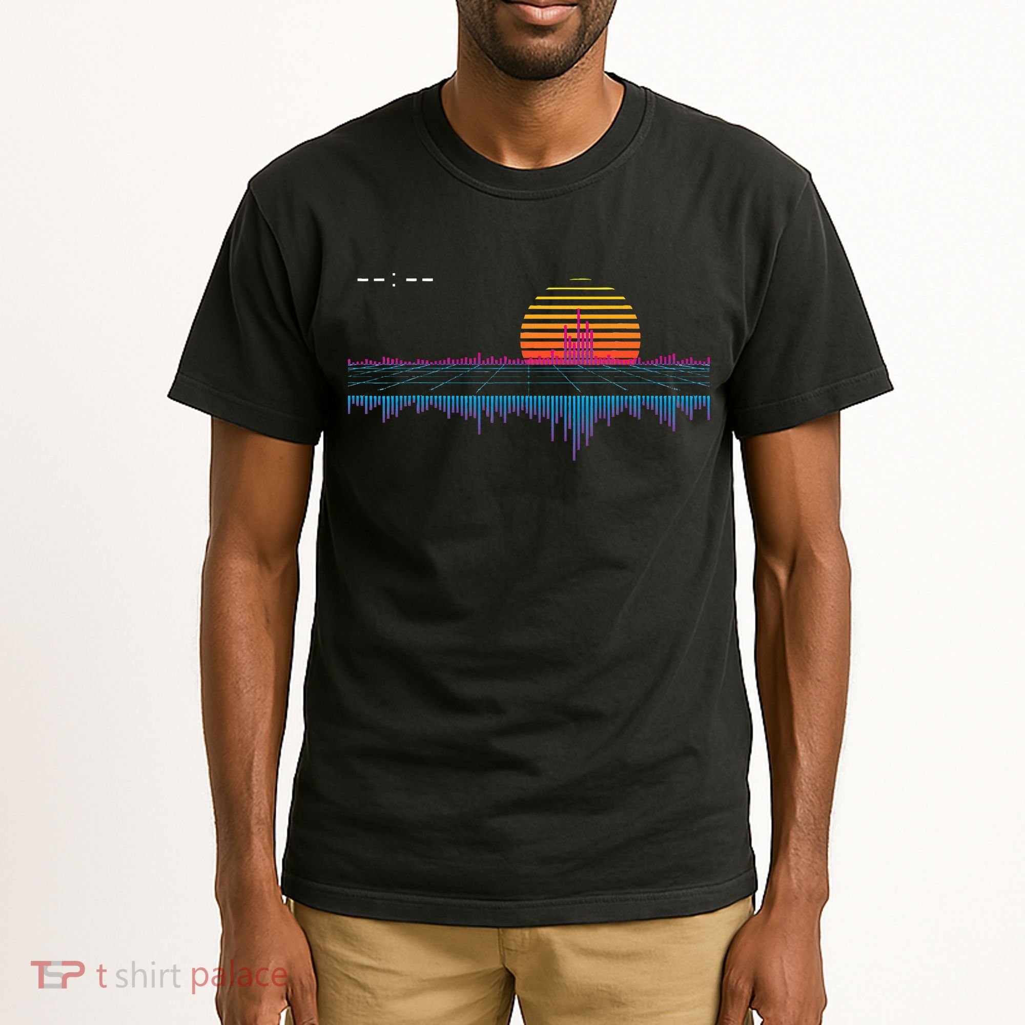 Retrowave Synthwave Vaporwave Sunset Aesthetic Tall T-Shirt