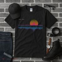 Retrowave Synthwave Vaporwave Sunset Aesthetic Tall T-Shirt thumb 3