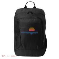 Retrowave Synthwave Vaporwave Sunset Aesthetic City Backpack thumb 0