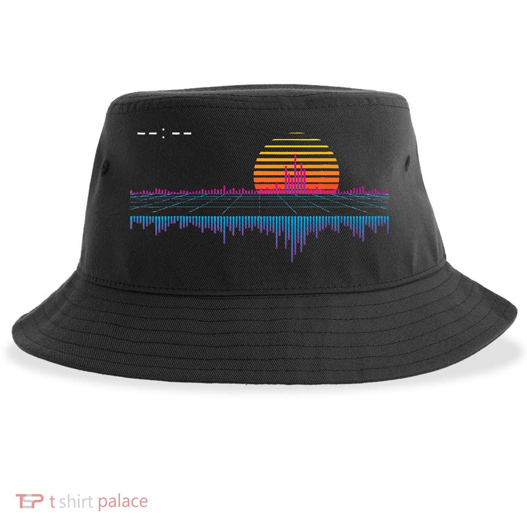 Retrowave Synthwave Vaporwave Sunset Aesthetic Sustainable Bucket Hat