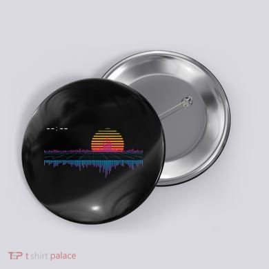 Retrowave Synthwave Vaporwave Sunset Aesthetic Button
