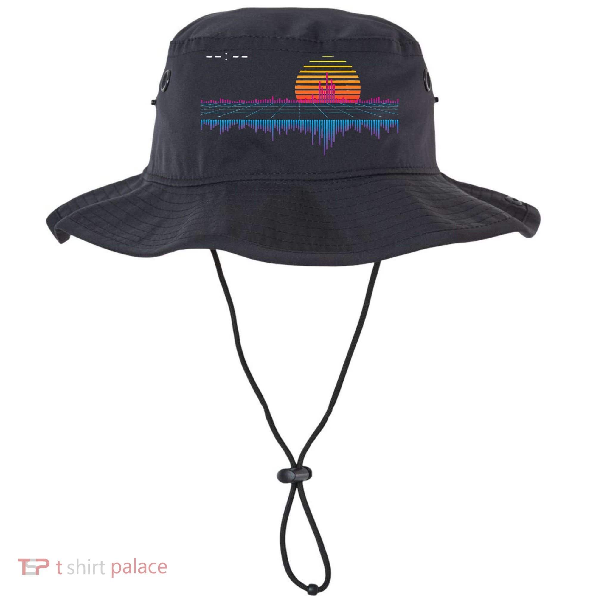 Retrowave Synthwave Vaporwave Sunset Aesthetic Bucket Hat