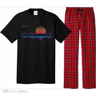 Retrowave Synthwave Vaporwave Sunset Aesthetic Pajama Set