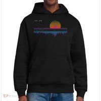 Retrowave Synthwave Vaporwave Sunset Aesthetic District V.I.T. Heavyweight Hoodie thumb 0