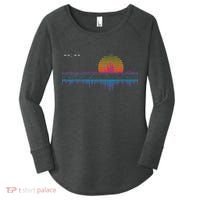 Retrowave Synthwave Vaporwave Sunset Aesthetic Women's Perfect Tri Tunic Long Sleeve Shirt thumb 0