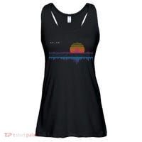 Retrowave Synthwave Vaporwave Sunset Aesthetic Ladies Essential Flowy Tank thumb 0
