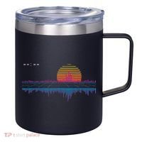 Retrowave Synthwave Vaporwave Sunset Aesthetic 12oz Stainless Steel Coffee Mug thumb 0