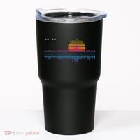 Retrowave Synthwave Vaporwave Sunset Aesthetic Tumbler thumb 0