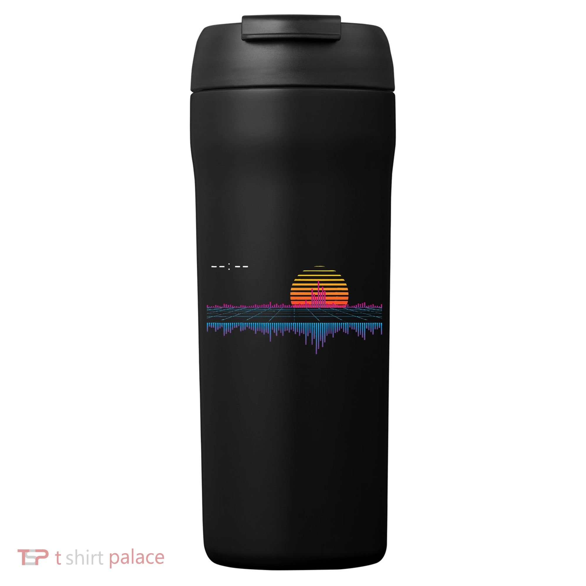 Retrowave Synthwave Vaporwave Sunset Aesthetic 24oz Duet Stainless Steel Tumbler