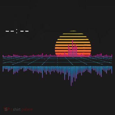 Retrowave Synthwave Vaporwave Sunset Aesthetic Ornament