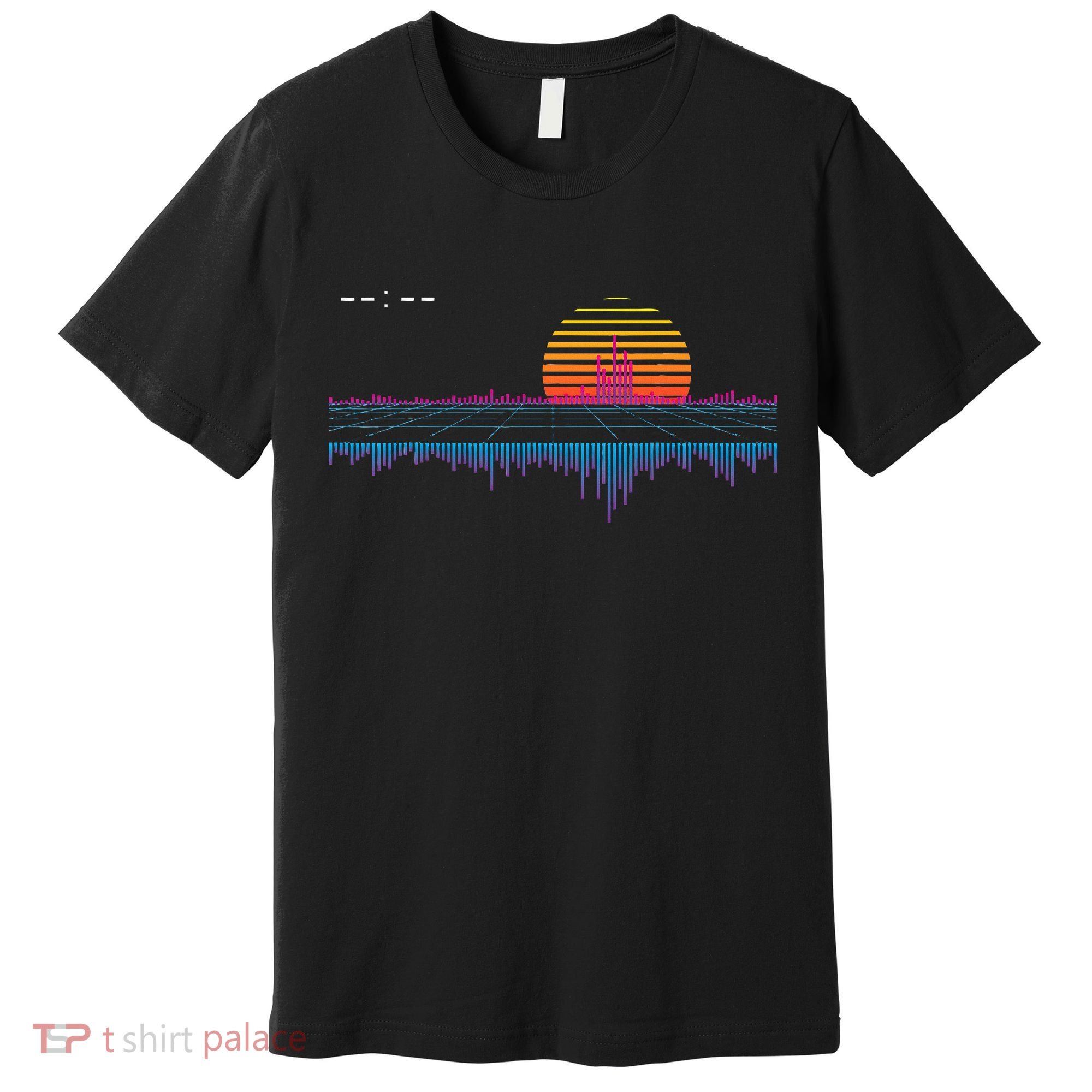 Retrowave Synthwave Vaporwave Sunset Aesthetic Premium T-Shirt