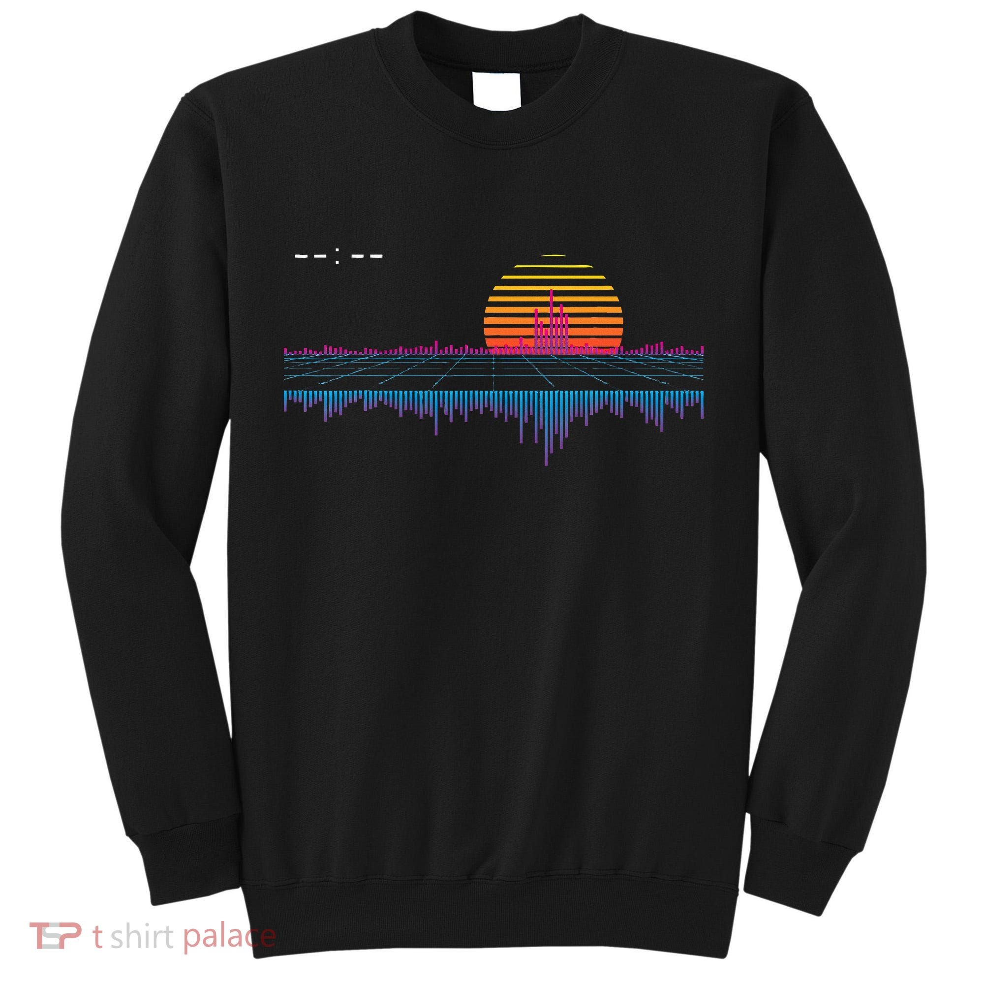 Retrowave Synthwave Vaporwave Sunset Aesthetic Tall Sweatshirt