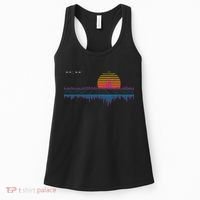 Retrowave Synthwave Vaporwave Sunset Aesthetic Women's Tank Top thumb 0