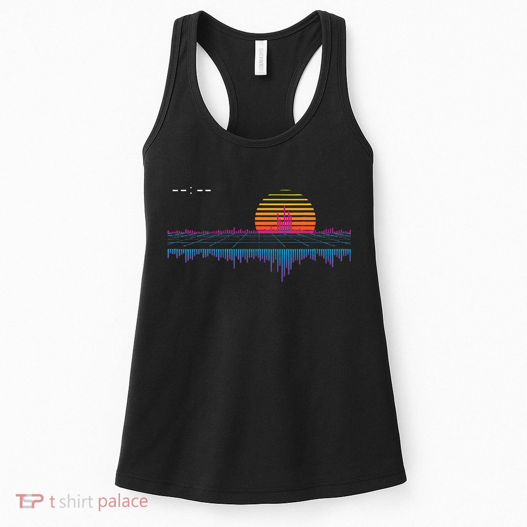 Retrowave Synthwave Vaporwave Sunset Aesthetic Women's Tank Top
