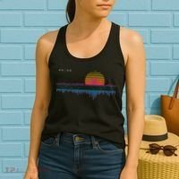 Retrowave Synthwave Vaporwave Sunset Aesthetic Women's Tank Top thumb 2