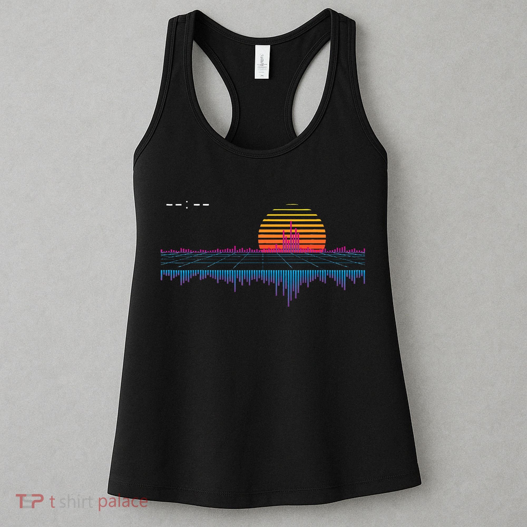 Retrowave Synthwave Vaporwave Sunset Aesthetic Women's Tank Top