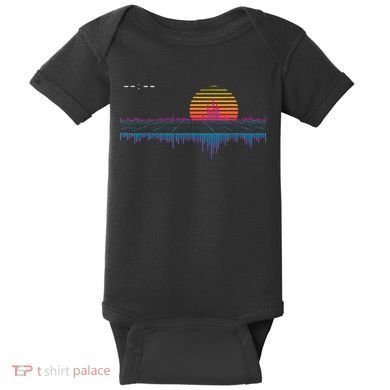 Retrowave Synthwave Vaporwave Sunset Aesthetic Baby Bodysuit