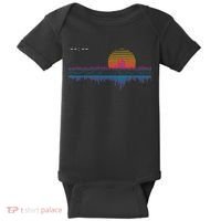 Retrowave Synthwave Vaporwave Sunset Aesthetic Baby Bodysuit thumb 0