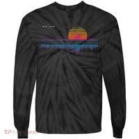 Retrowave Synthwave Vaporwave Sunset Aesthetic Tie-Dye Long Sleeve Shirt thumb 0