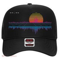Retrowave Synthwave Vaporwave Sunset Aesthetic Hat thumb 0