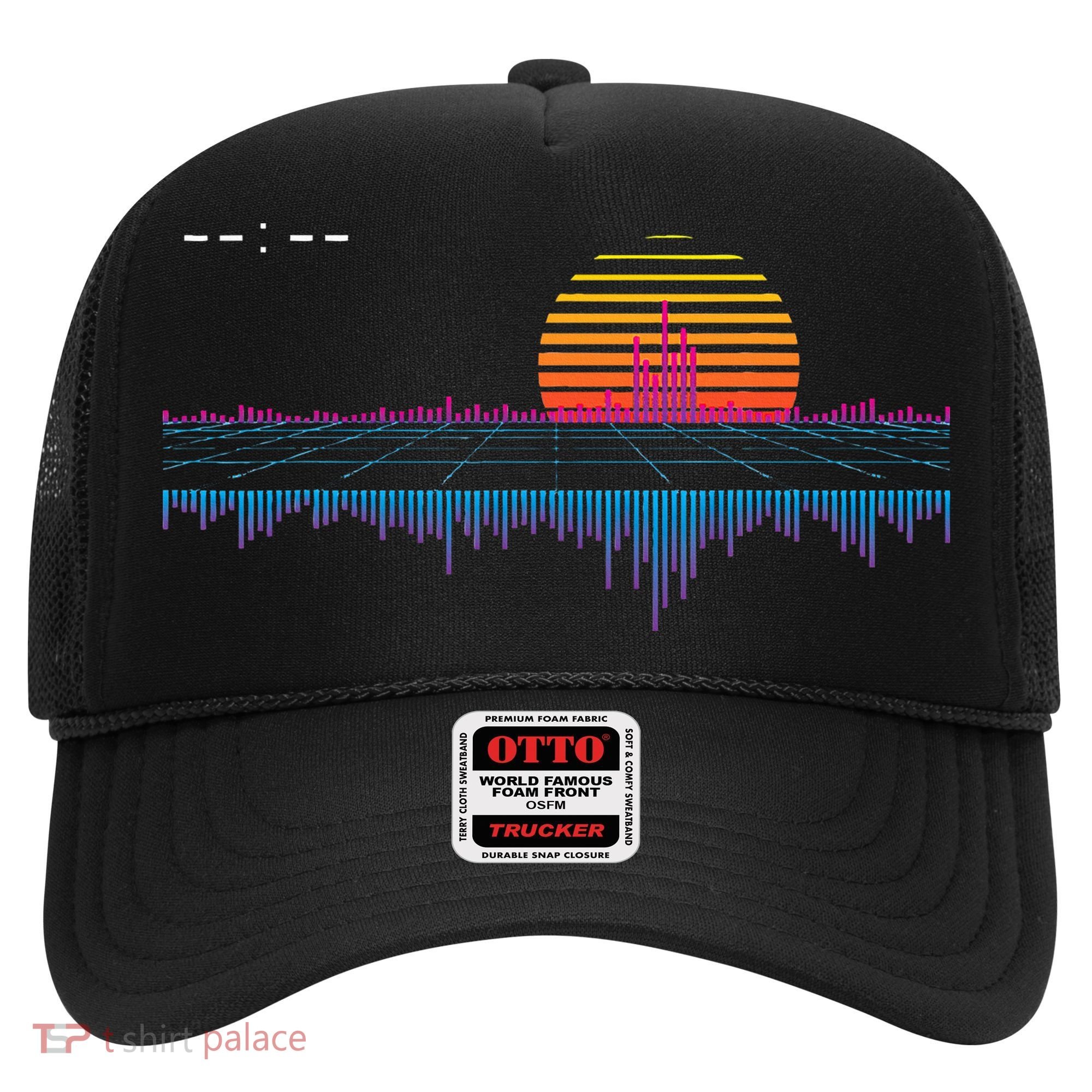 Retrowave Synthwave Vaporwave Sunset Aesthetic Hat