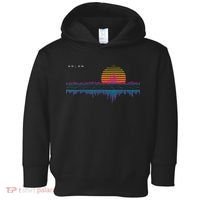 Retrowave Synthwave Vaporwave Sunset Aesthetic Toddler Hoodie thumb 0