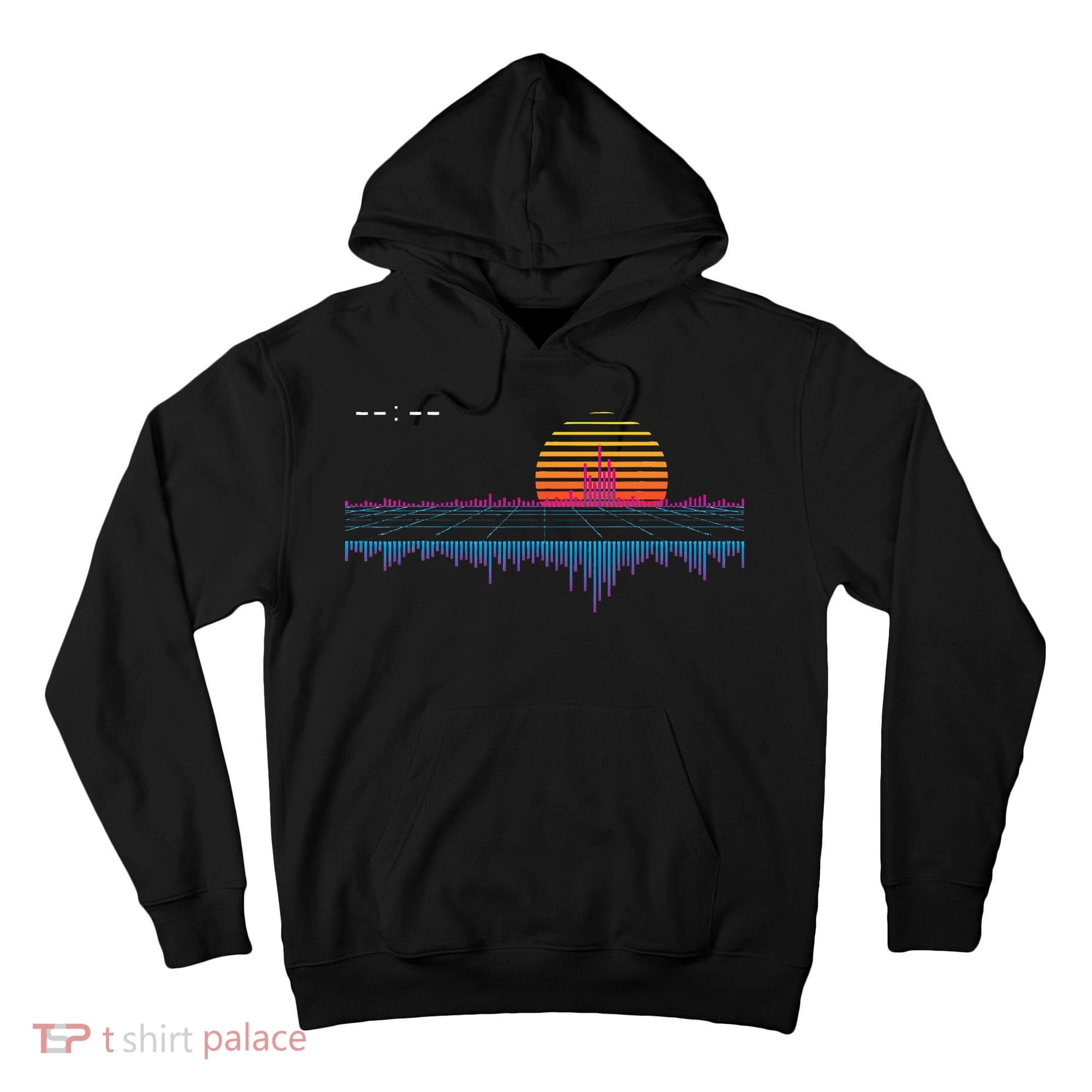 Retrowave Synthwave Vaporwave Sunset Aesthetic Tall Hoodie